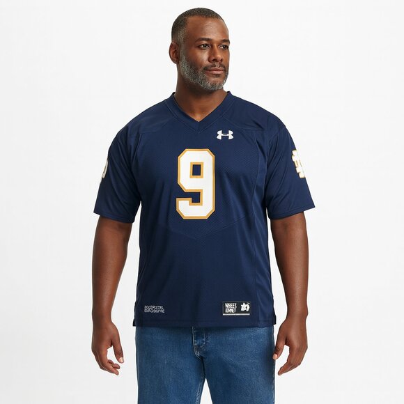 Notre Dame University Number 9 Football Jersey Under Armour Size Medium - Picture 1 of 7